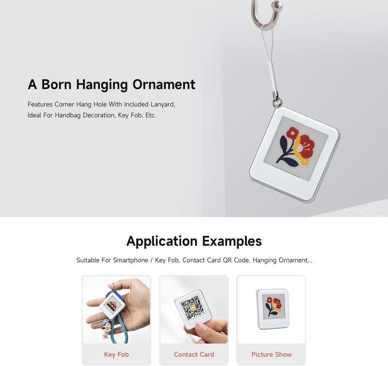 Waveshare 1.54inch Color NFC E-Ink Display with Red, Yellow, Black, and White, 4 Colors, Battery-Free, Wireless Power & Image Refresh, Silver Border - Image 5